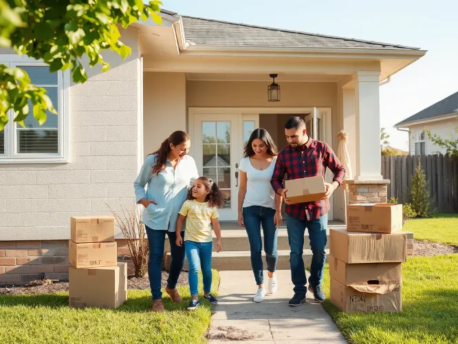 Modern DFW Home Journey home with a family moving in